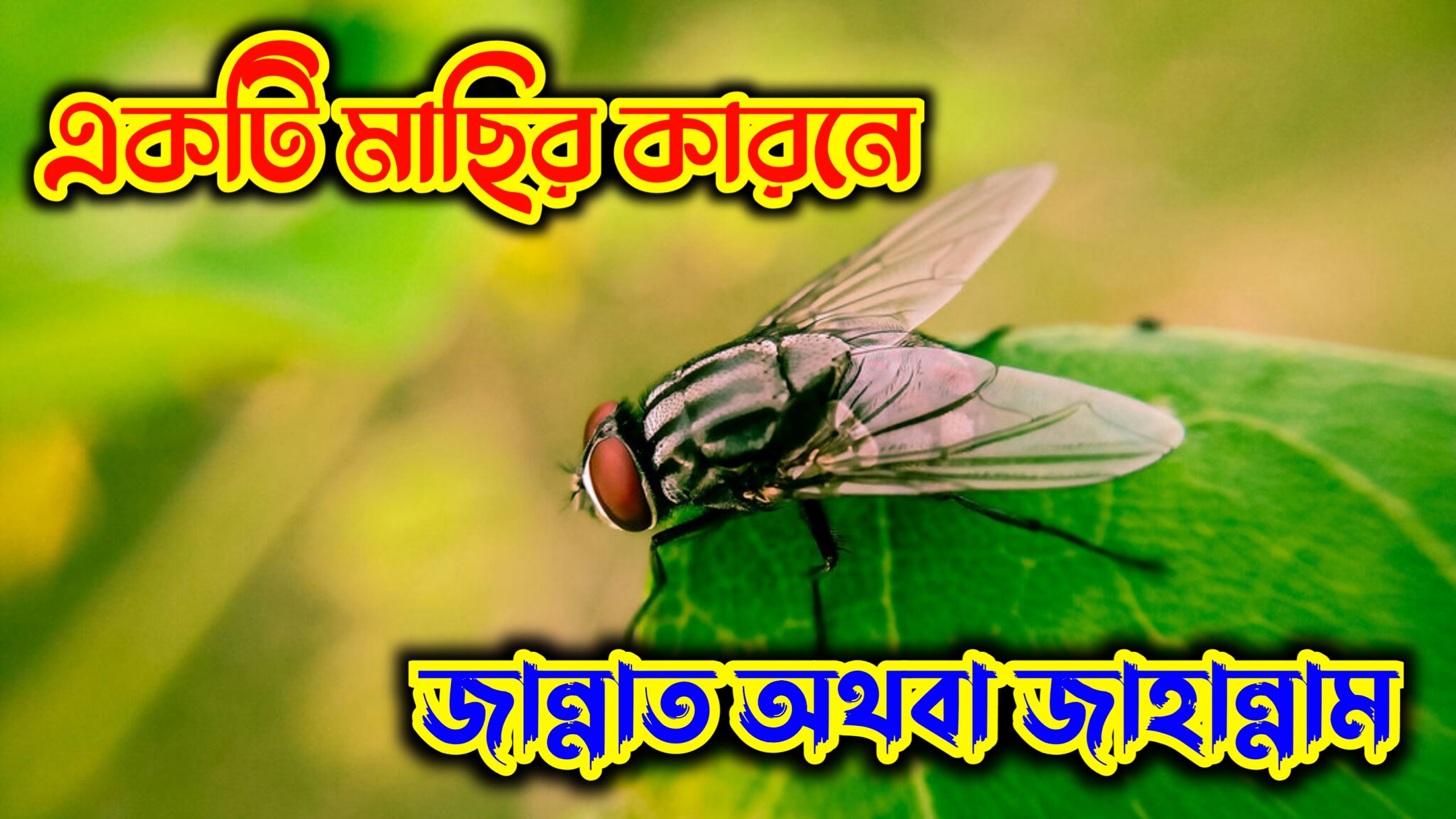 হাদীস ::: একটি মাছির কারণে জান্নাতে অথবা জাহান্নামে!