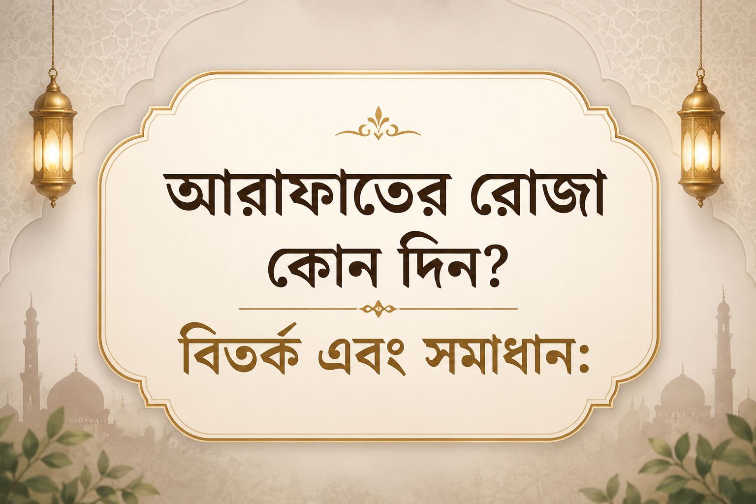 আরাফাতের রোজা কোন দিন? বিতর্ক এবং সমাধান