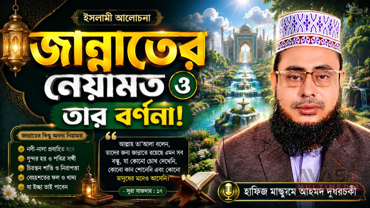 জান্নাতের নেয়ামত ও তার বর্ণনা! হাফিজ মাছুম আহমদ দুধরচকী।